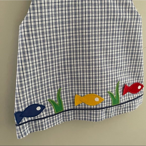 Florence Eiseman Plaid Fish Motif Girls Top Sz 4 - Picture 4 of 6